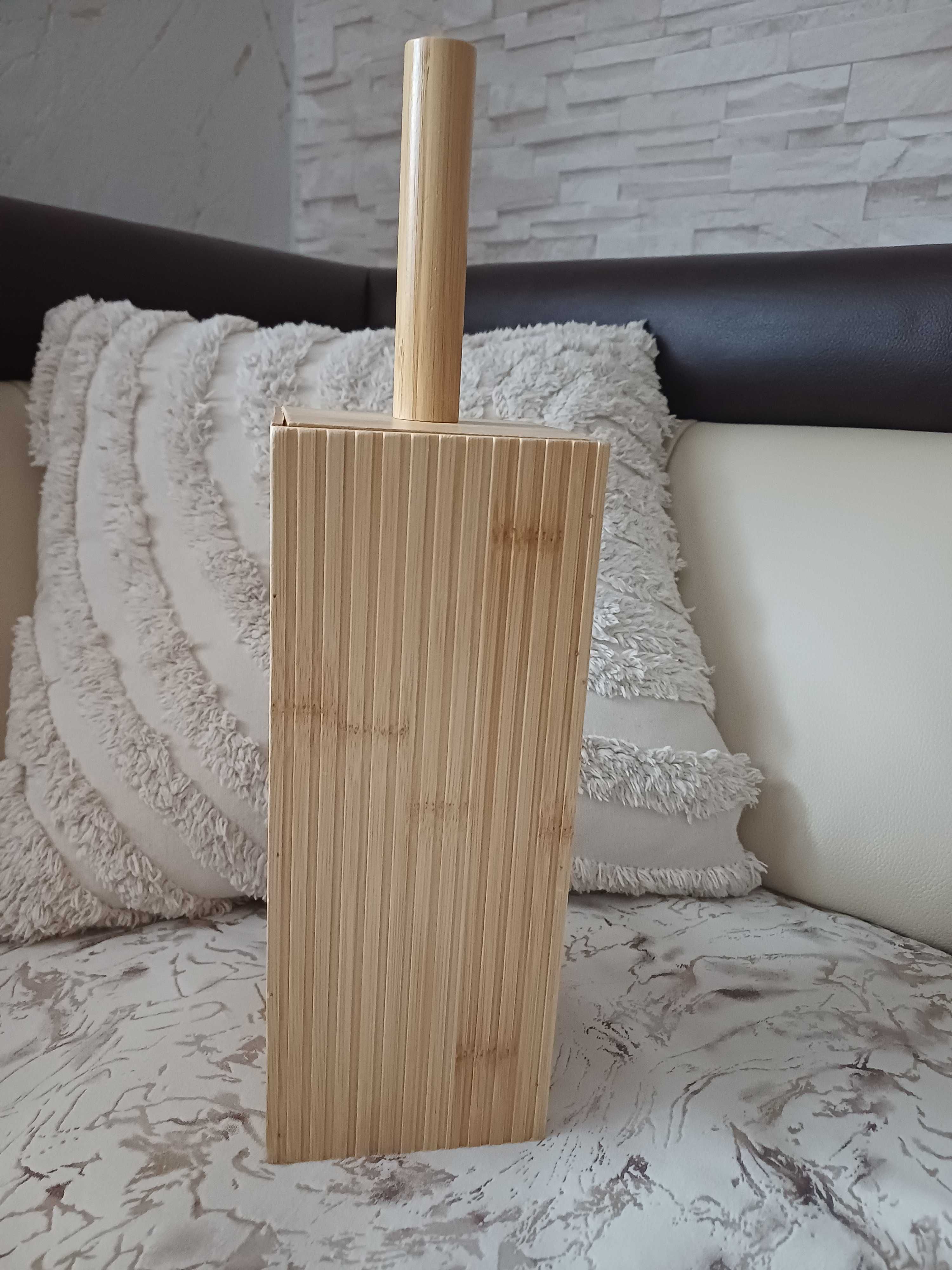 Stylowa szczotka do toalety WC bambus Smukee