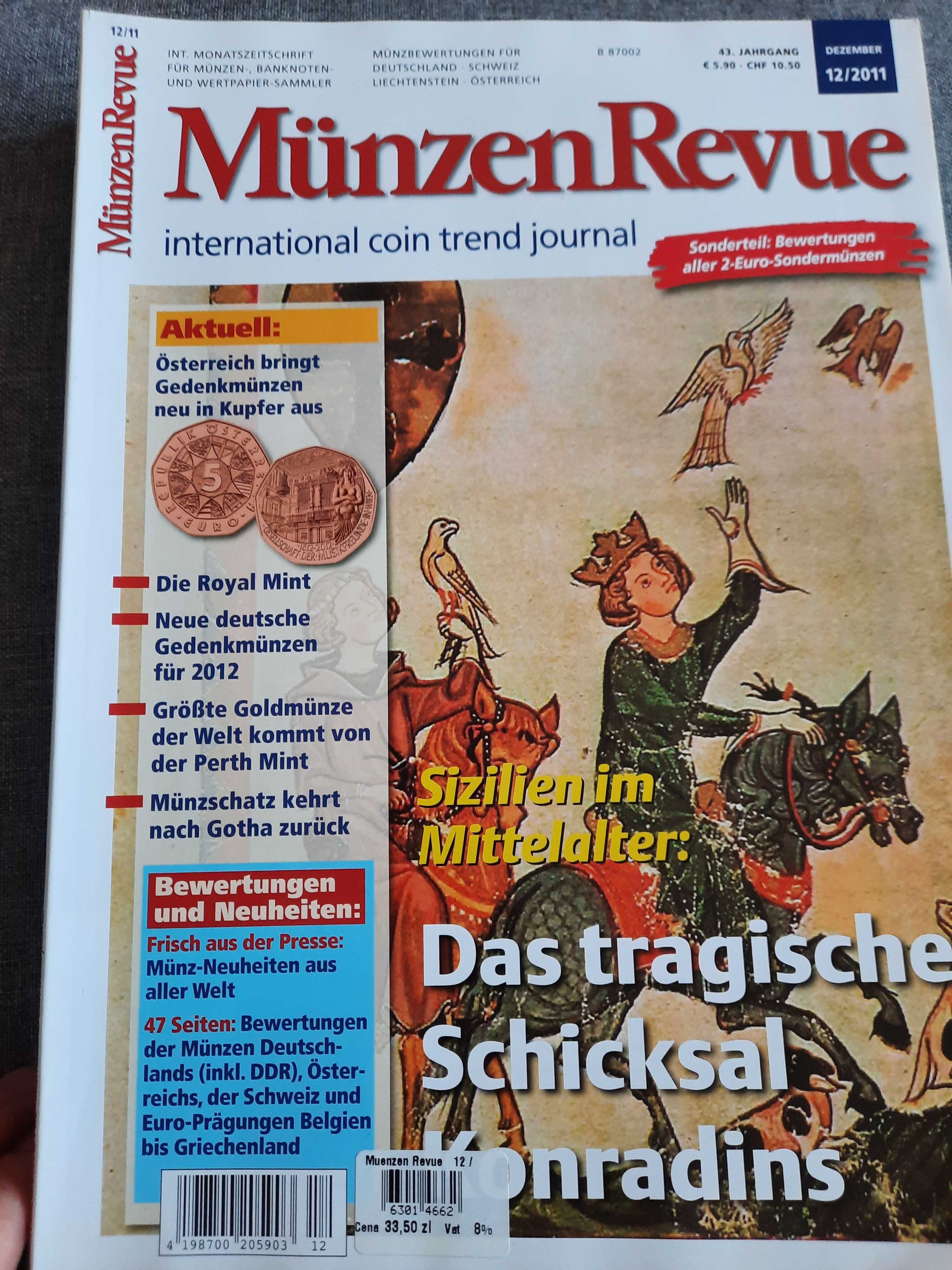 Munzen Revue -magazyn dla numizmatyków (j. niemiecki) 5 numerów