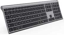 Klawiatura Bluetooth AZERTY Cienka Do 3 Urządzeń PC Tabletów Telefonów