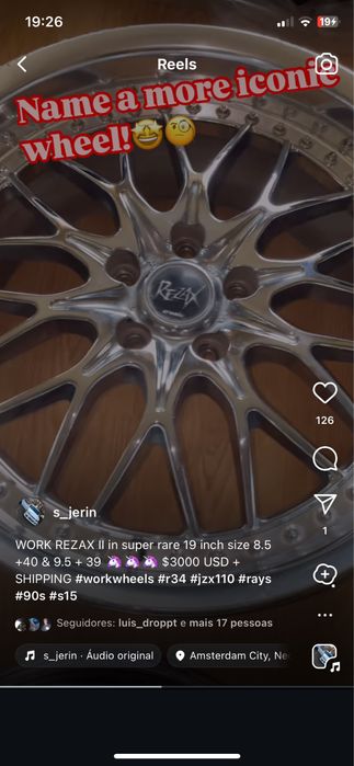 Jantes 19 5x100 Work Rezax 2