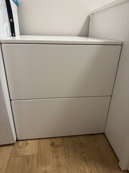 SMÅSTAD / PLATSA Szafka, biały biały/z 2 szufladami , 60x57x63 cm