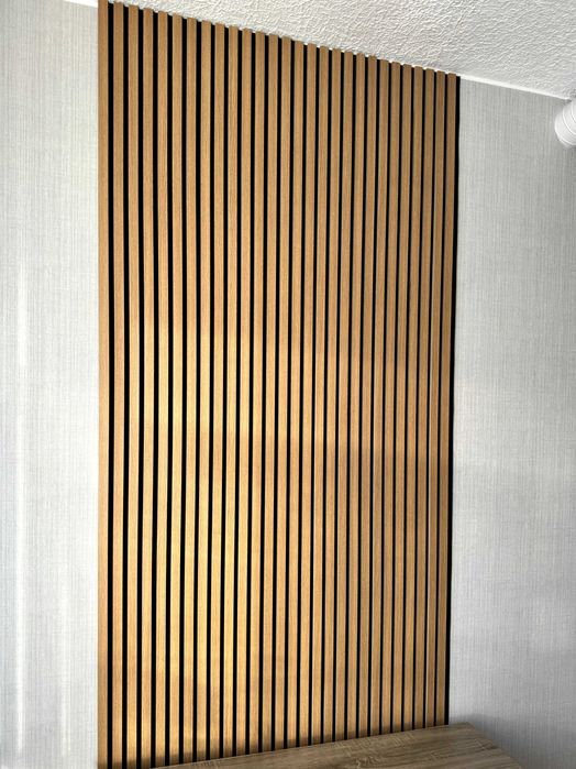 Стінові панелі, декоративні рейки, акустичні панелі з рейками