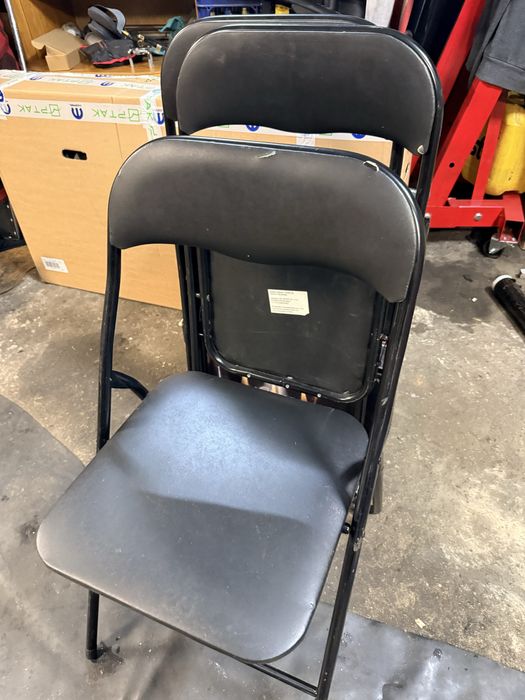 Krzesło skladane krzeselko biurowe ogrodowe standup czarne