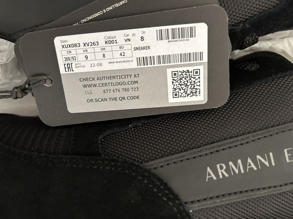 Чоловічі кросівки Armani Exchange,39,42,46