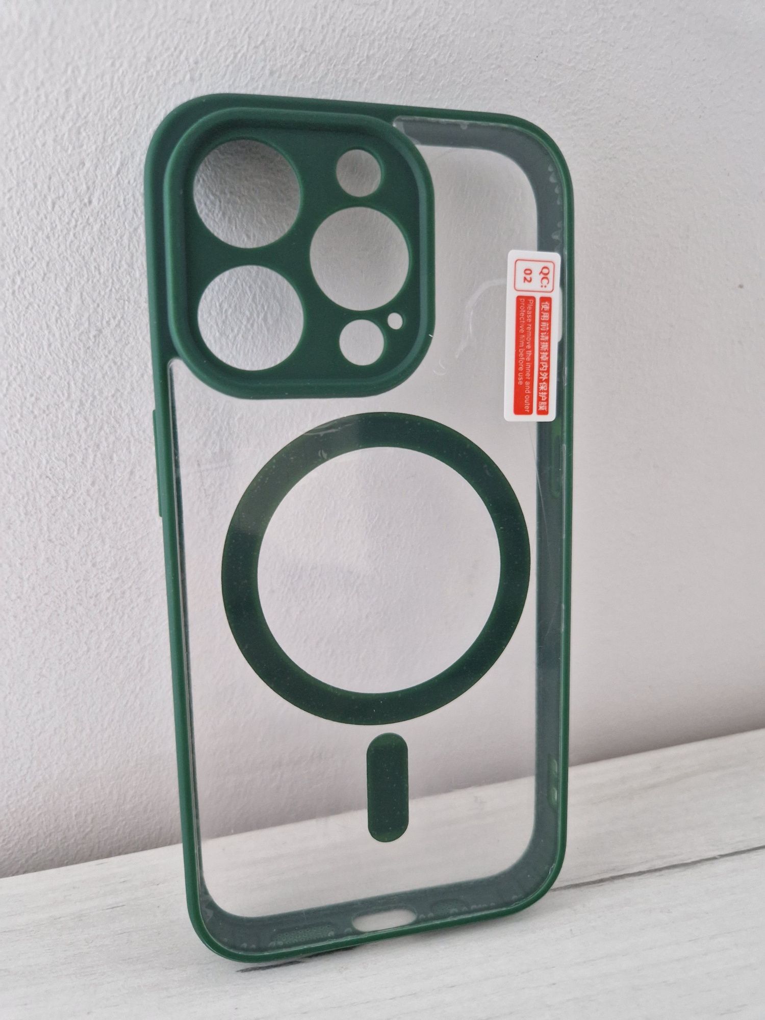 Acrylic Color Magsafe Case do Iphone 15 Pro zielony