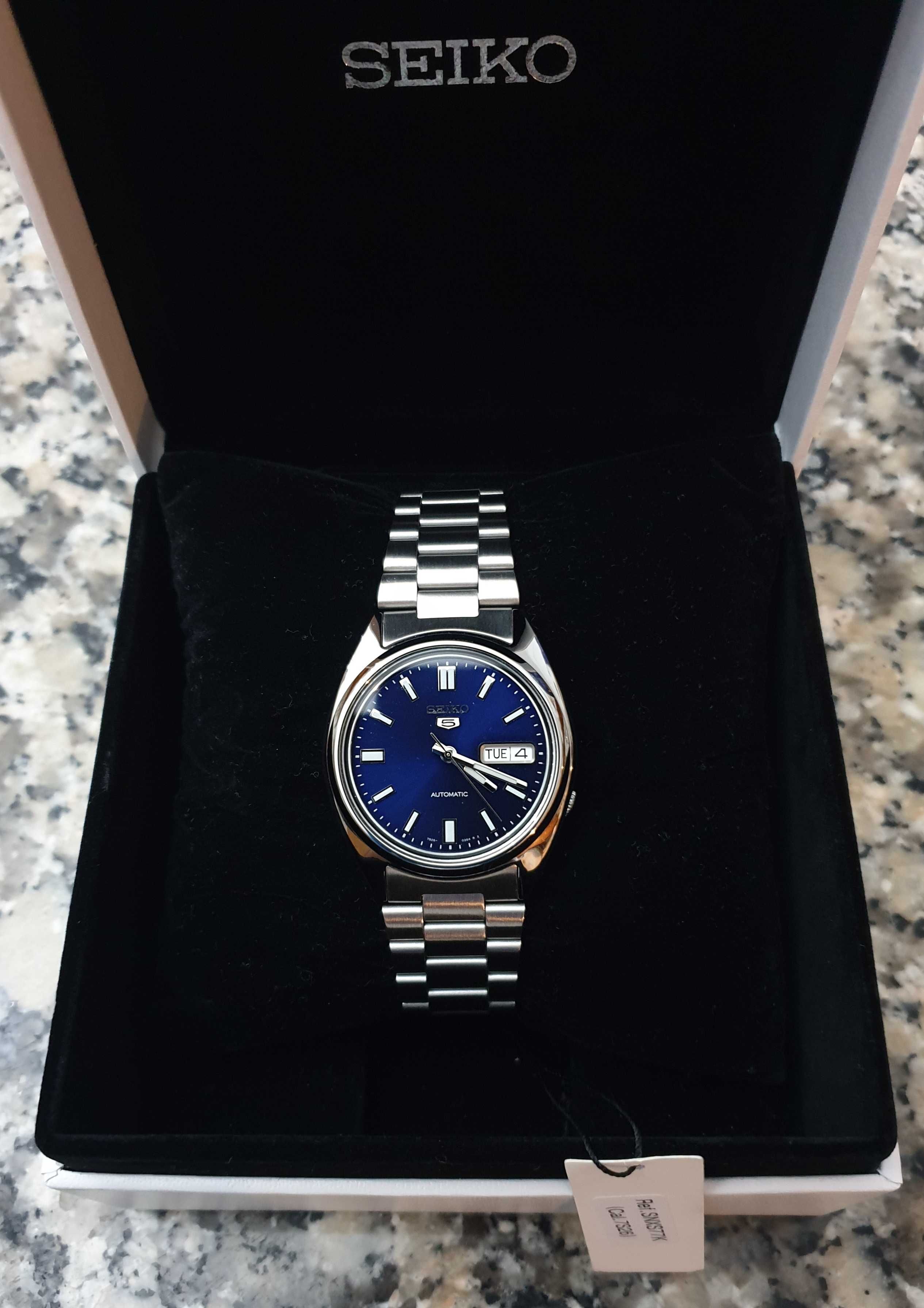 *NOVO* Seiko 5 Sports Automático SNXS77K1 Azul (37mm)