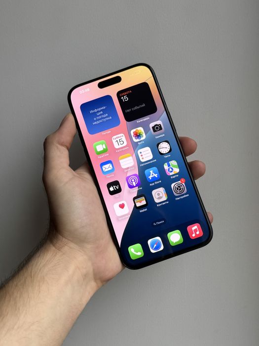 iPhone 15 Pro Max 256 Gb Blue Titanium Neverlock АКБ 89% Физ Сим