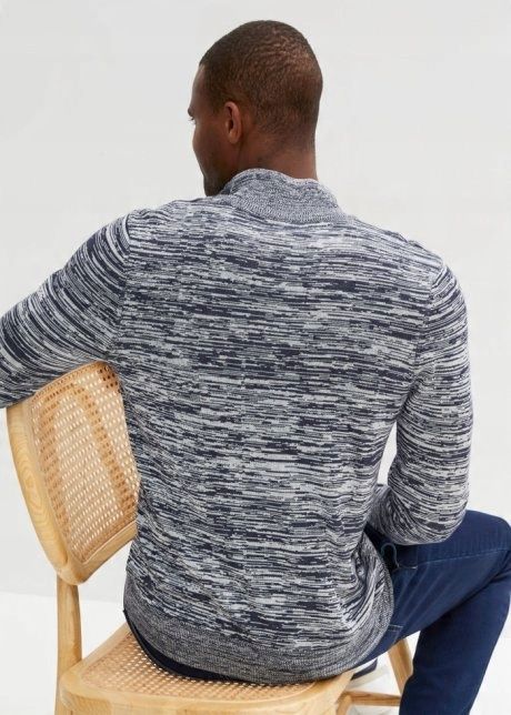 B.P.C cienki sweter rozpinany męski wzór melanżu ^64/66, 3XL