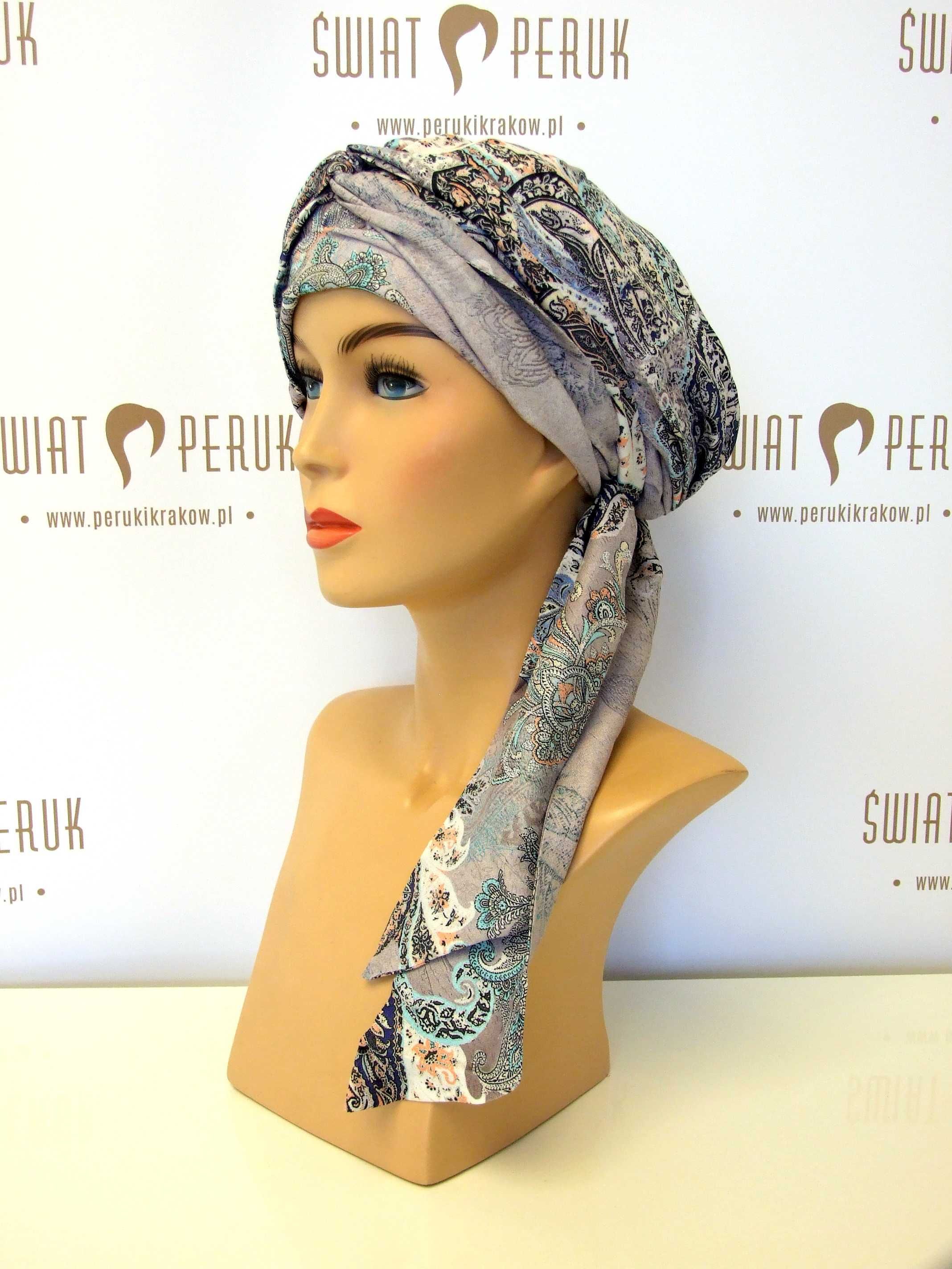 Turban z długim wiązaniem Końskie