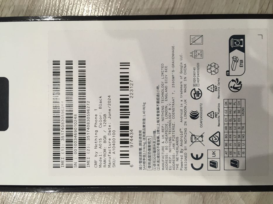 cmf phone 1 8/128GB czarny