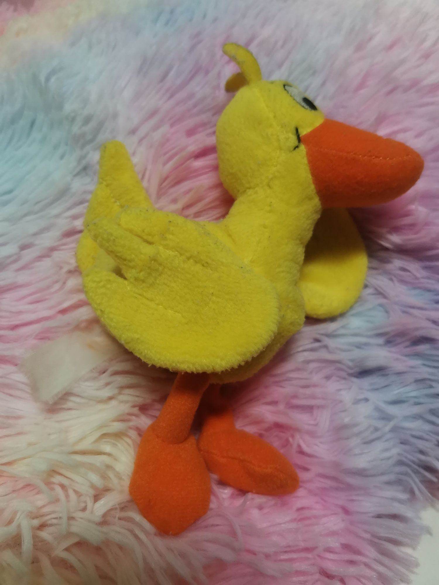 Żółta pluszowa kaczuszka mała kaczka maskotka
