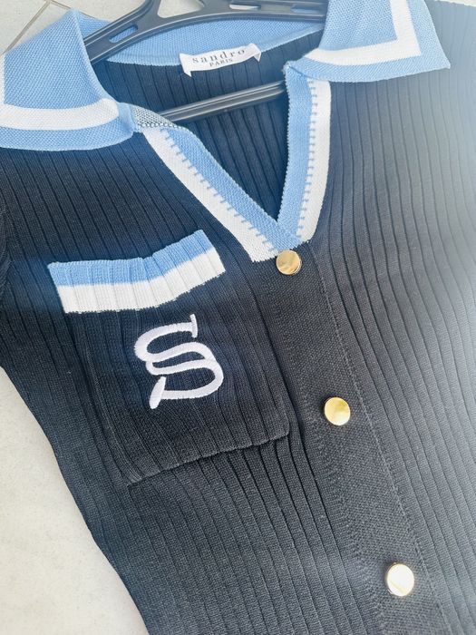 Сукня Sandro Paris чорна нова з комірцем , довга сукня