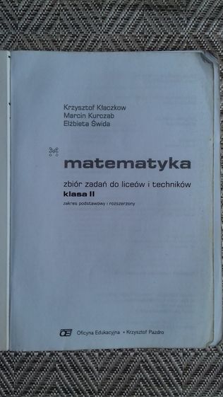 Matematyka zbiór zadań liceum technikum kl.2