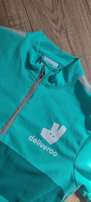 Koszulka kolarska turkusowa S lato DELIVEROO lato