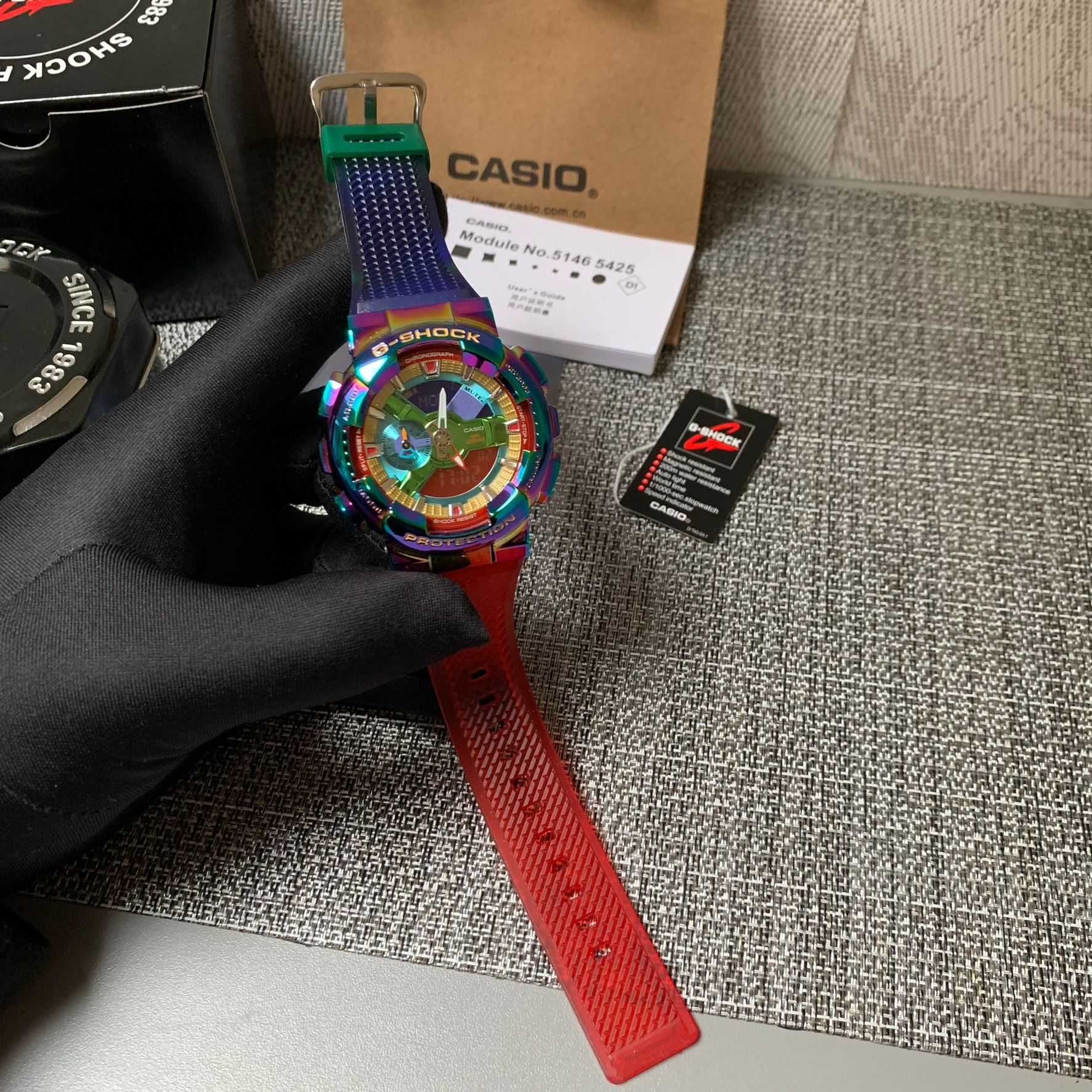 Zegarek Męski Casio G-Shock GM-110 Stalowy Kolorowy