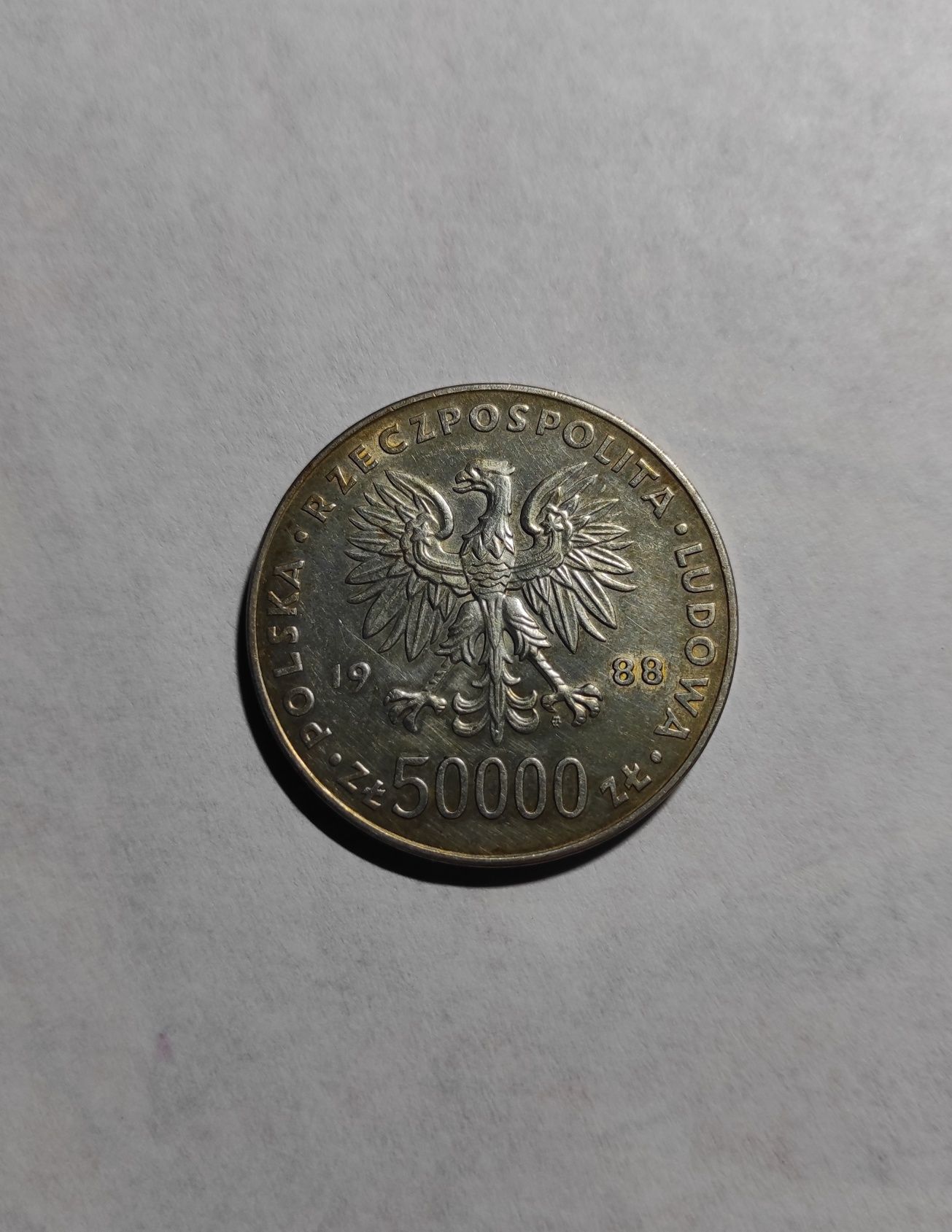 Moneta 50000zł , Józef Piłsudski 1988r.