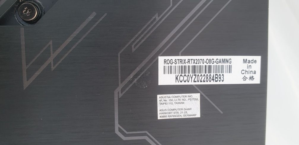 Відеокарта  Asus Rog Strix RTX2070 8GB!