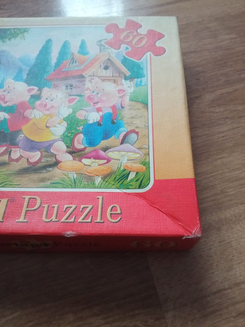 Puzzle 60 wilk i 3 świnki