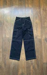 Реп Карго Джинси y2k Big Boy Style Rap Drip sk8 «Black» Denim Jeans