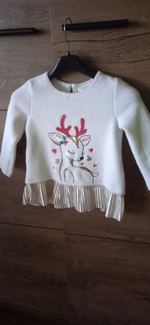 Sweterek świąteczny dziewczęcy