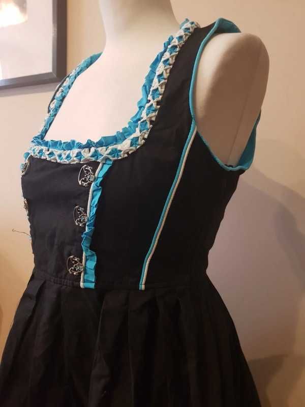 sukienka ludowa bawarska dirndl plat roz 36 / 38