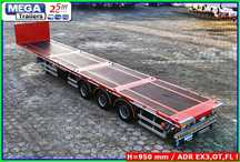 Kontenerowa / budowlana 13.60 m, h=950 mm, full ADR EX3, OT, FL UNIWERSALNA !!!  Leasing GOTOWEJ platformy kontenery ADR EX3, osie BPW 19,5 H=950 mm !!