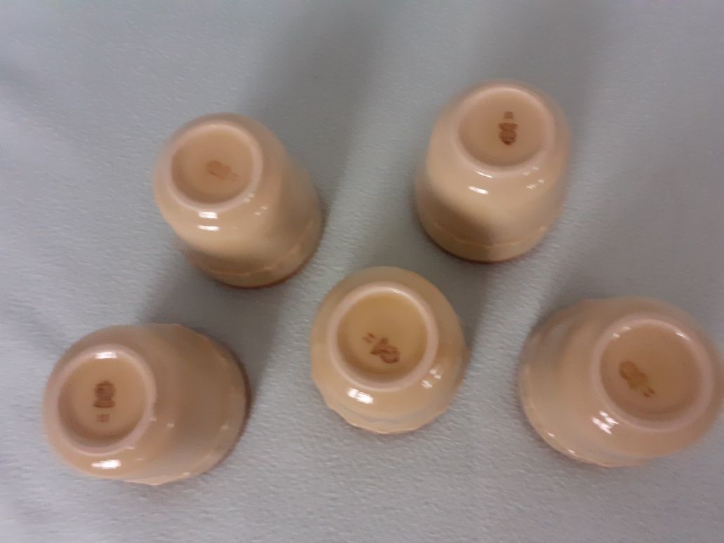 Kubki 5 sztuk PRL - vintage