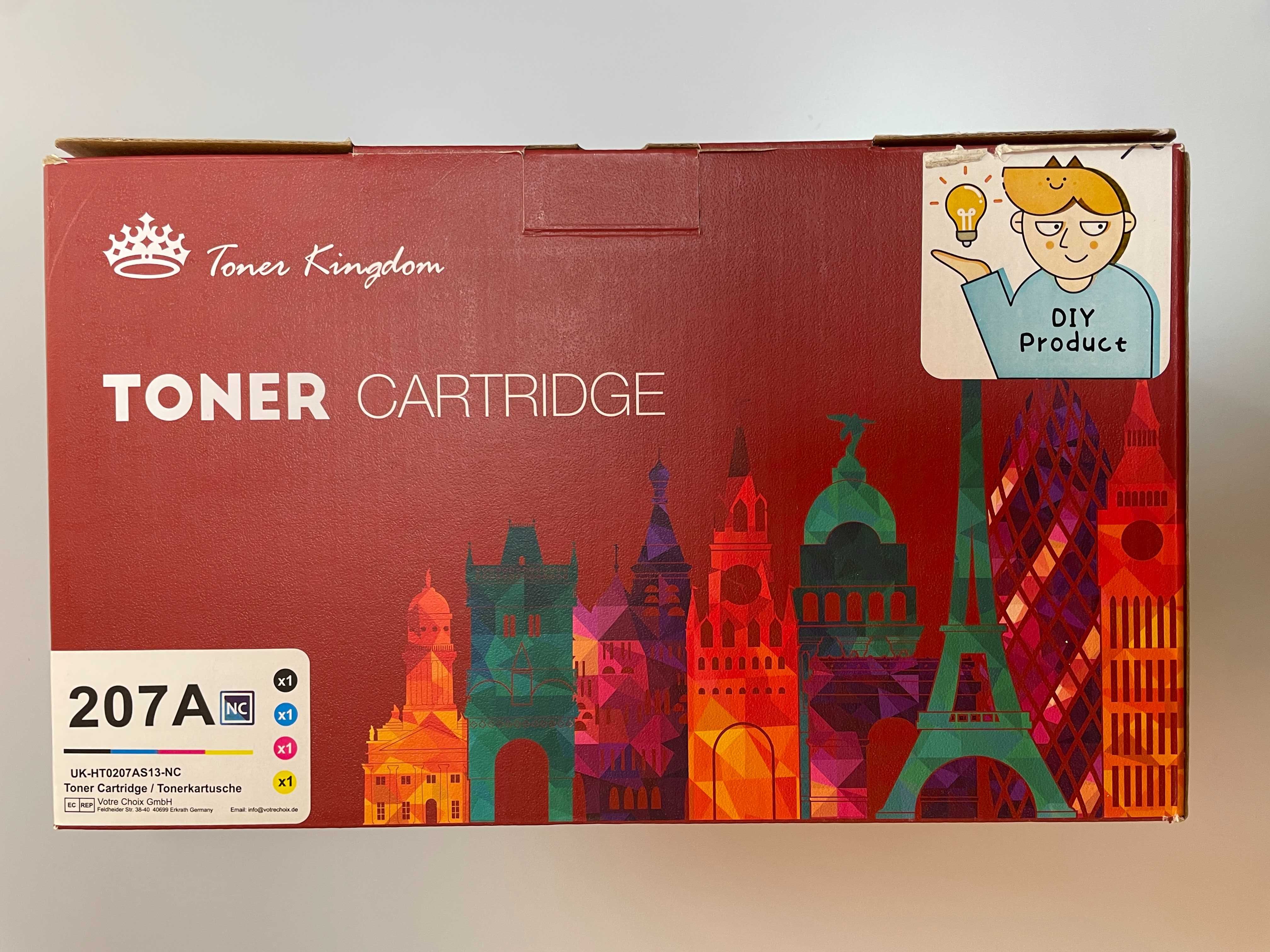 Картриджи Toner Kingdom 207A з чіпом Комплект з 4 кольорів