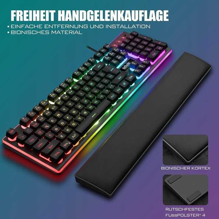 Zestaw gamingowy RedThunder klawiatura+mysz RGB, nowy, gwarancja