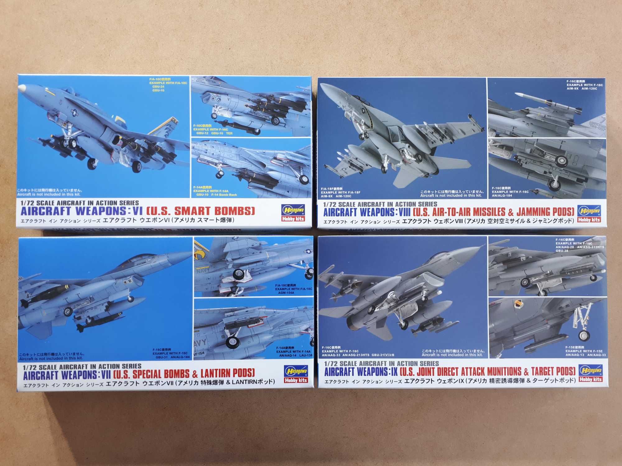 Збірні моделі сучасних літаків USAF (масштаб 1/72)