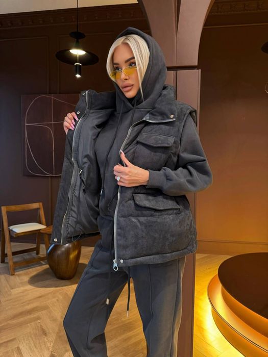 Костюм трійка з жилетом на флісі Лоро Pian