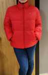 Kurtka zimowa pikowana Tommy jeans puchowa czerwona oversize