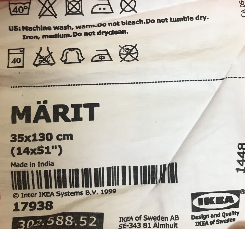 Ikea Доріжка на стіл Ранер Скатертина 35*130 см