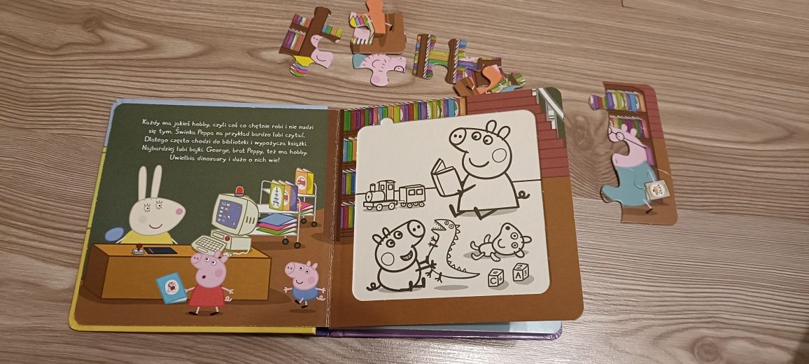 Peppa Pig książka z puzzlami