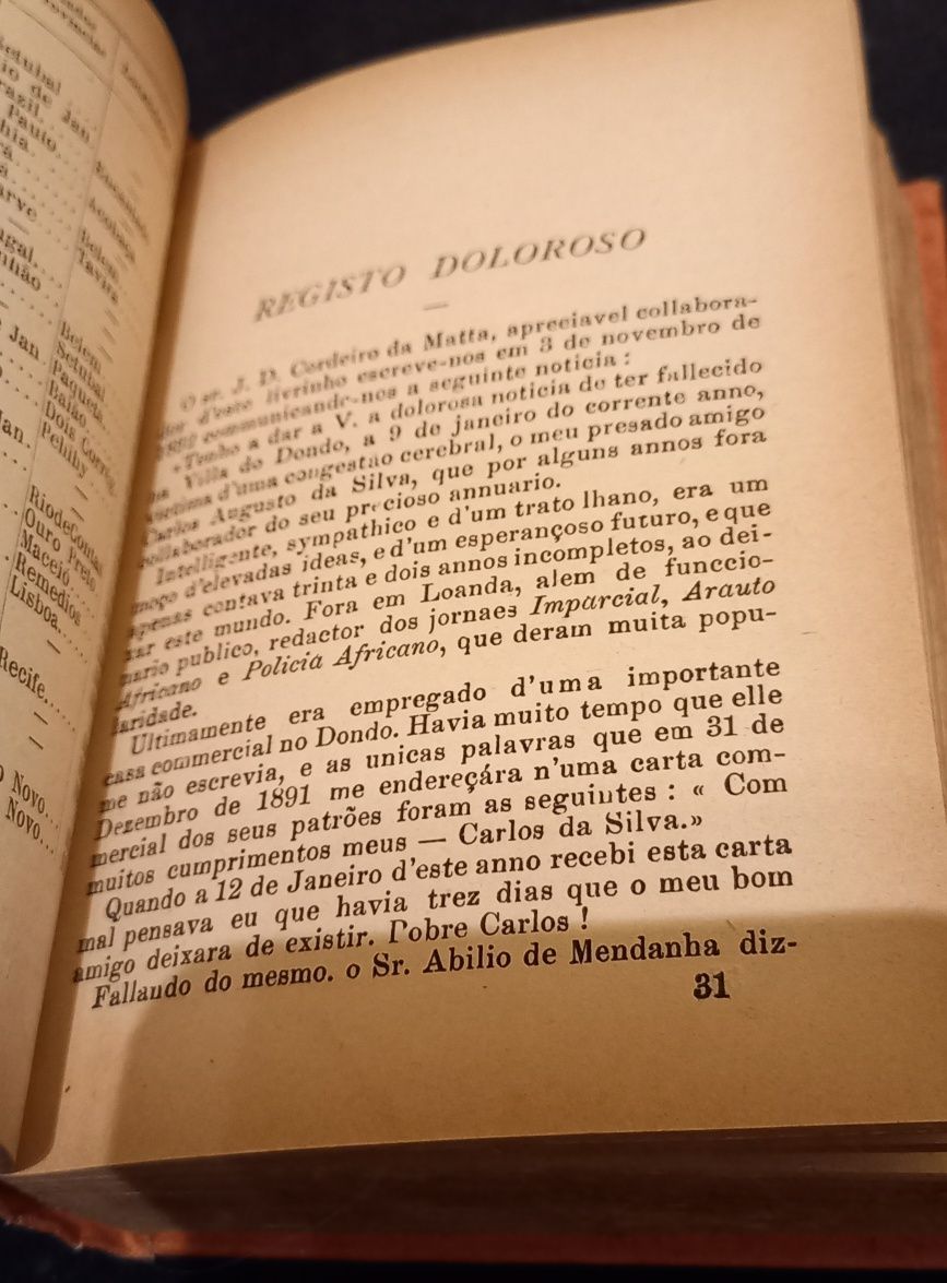 Novo Almanaque de Lembranças  Luso Brasileiro, 1894.