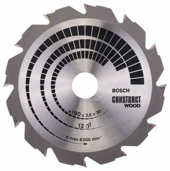 Piła Tarczowa H Construct Wood 190*2,6*30Z12