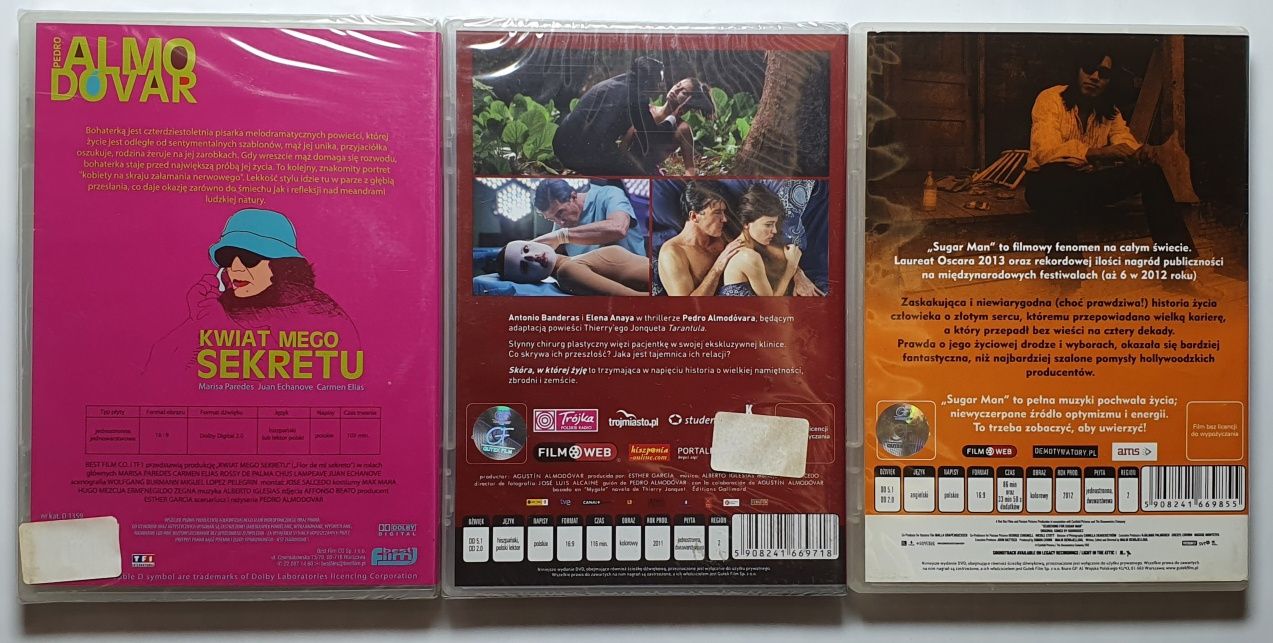 Zestaw DVD P. Almodovar "Kika" "Złe wychowanie" "Skóra w której żyję"