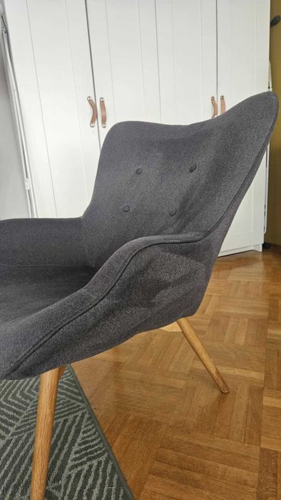 Fotel uszak ,ciemnoszary z oferty JYSK - stan bardzo dobry