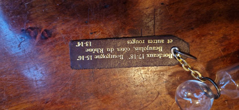 Kolekcjonerski termometr do wina prezent wino degustacja Francja