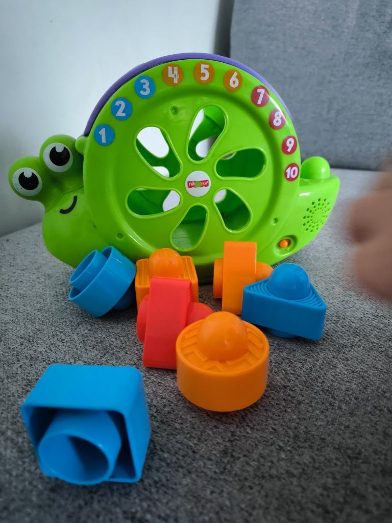 Sorter ślimak Fisher Price zabawka interaktywna edukacyjna