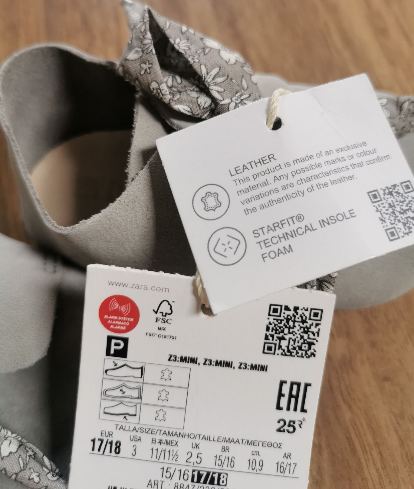 Skórzane buty buciki Zara roz. 17/18