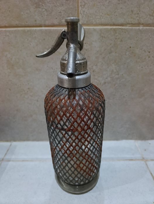Garrafa de sifão de soda vintage