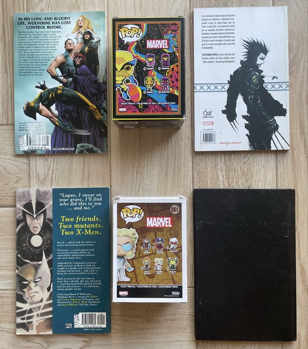 Pack 4x Bandas Desenhadas Wolverine + 2x Funko Pop Wolverine