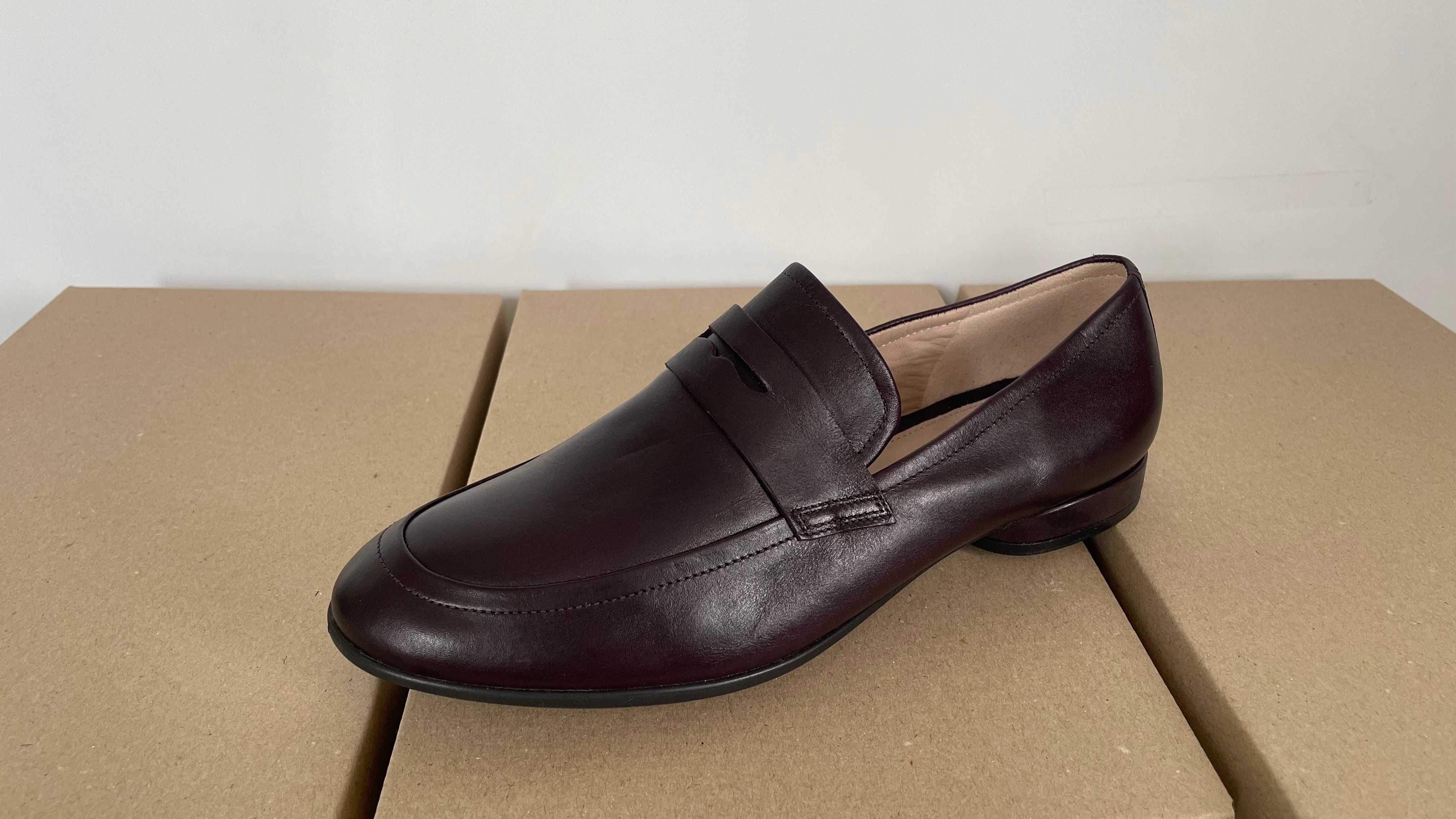 ECCO anine loafers лофери коричневі 39 розмір 25 см