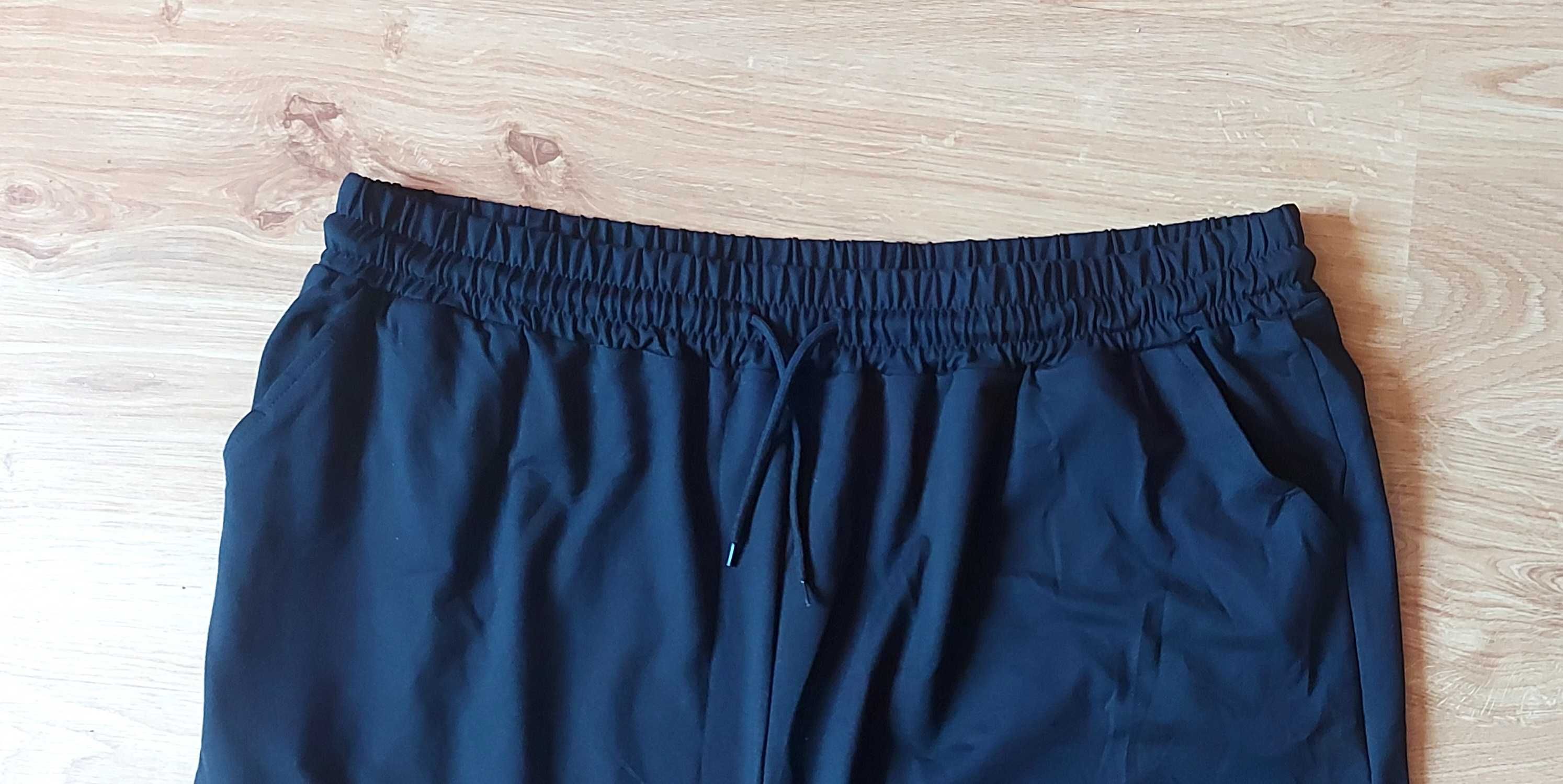 Nowe spodenki rybaczki damskie 48 plus size 4XL czarne XXXXL