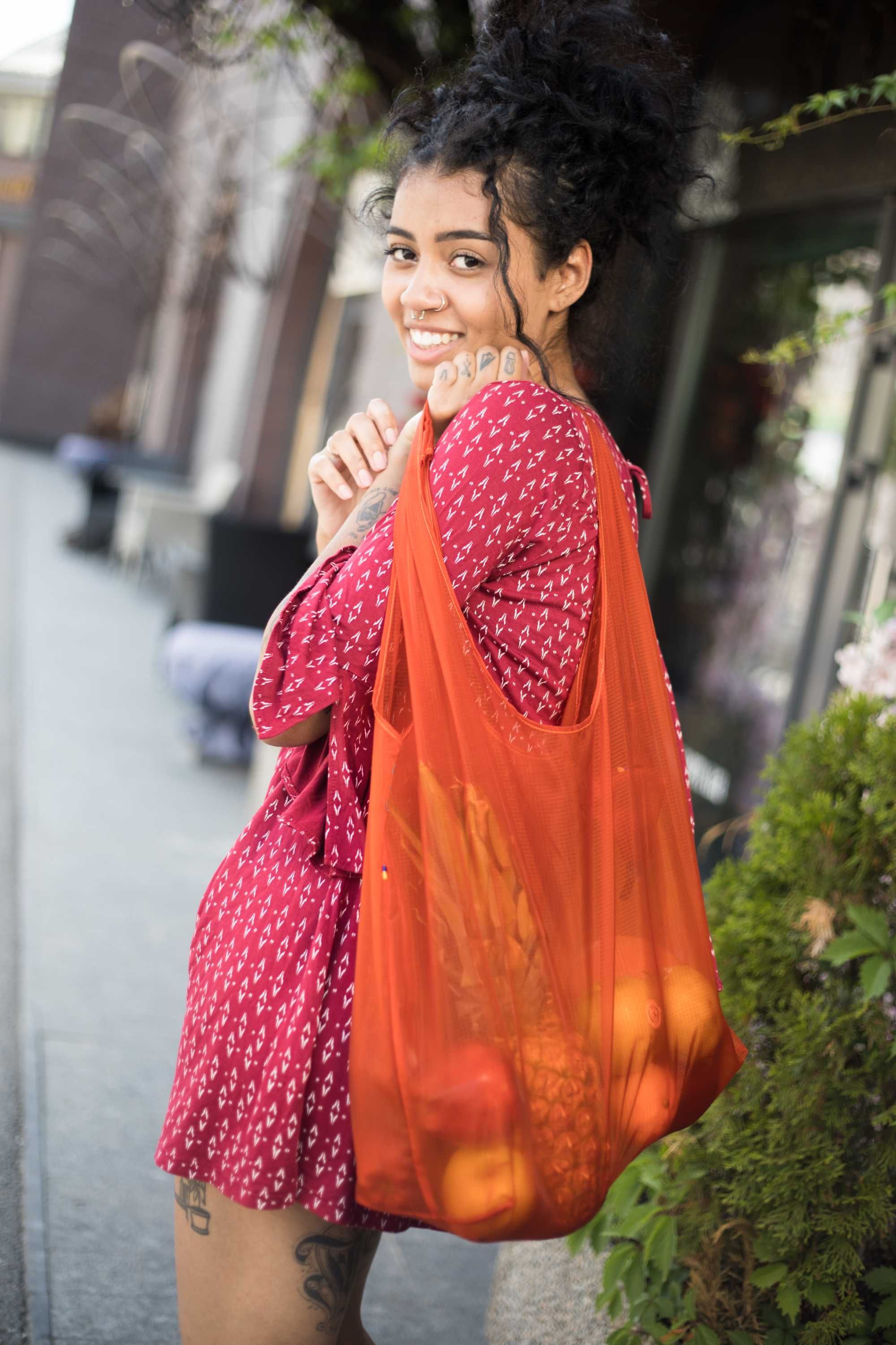 Stylowa eko torba - shopper "Monolite" orange