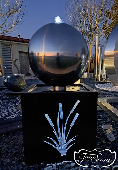 Fontanna biurowa tarasowa Fontanna nowoczesna kula ze stali nierdzewne