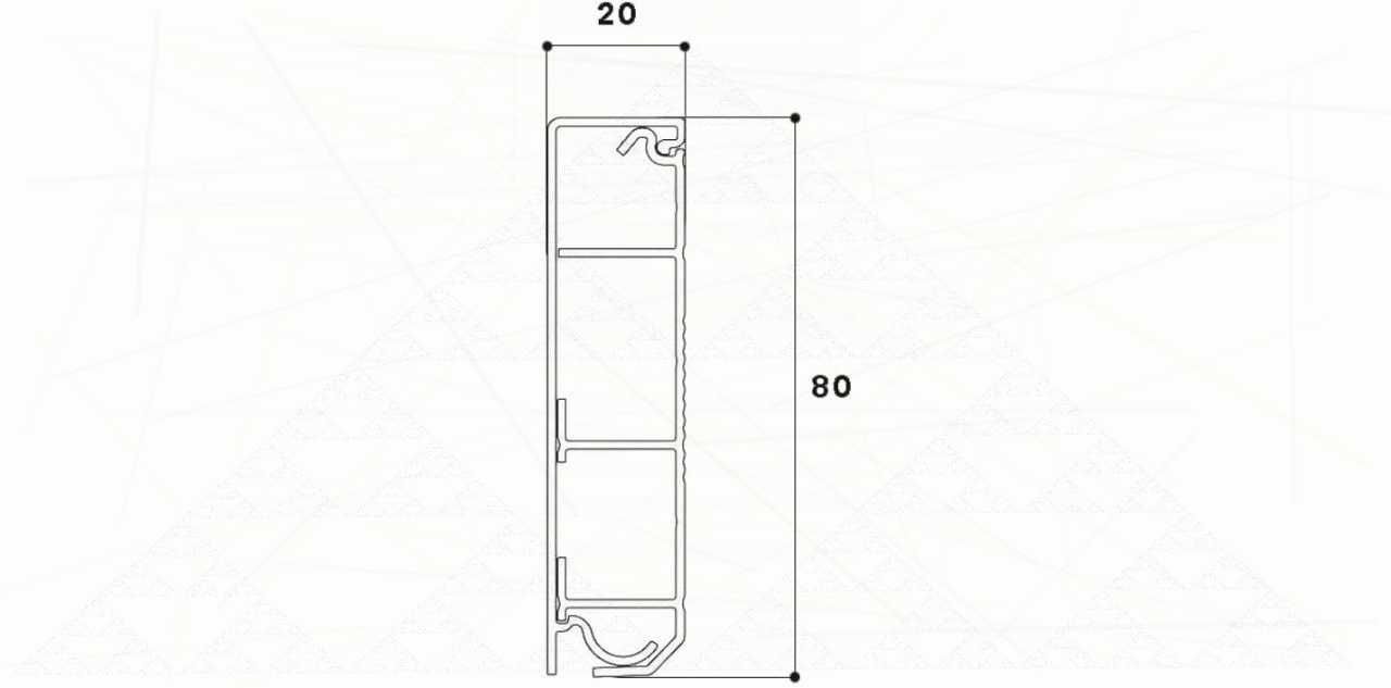 Listwa Habengut PCV 20 x 80 dł. 150cm CC10034