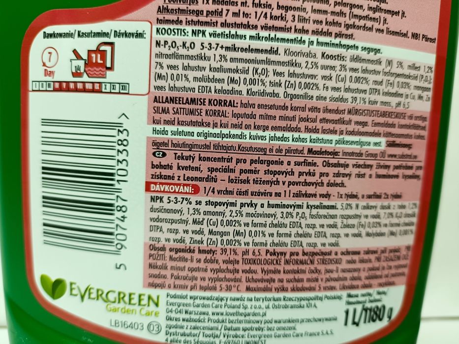 Substral Nawóz w płynie z humusem Burza Kwiatów 1L