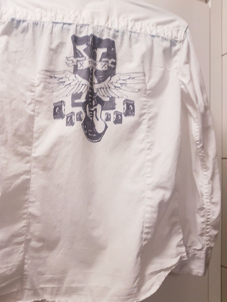Biala rockowa koszula Mexx r. 122-128 bdb